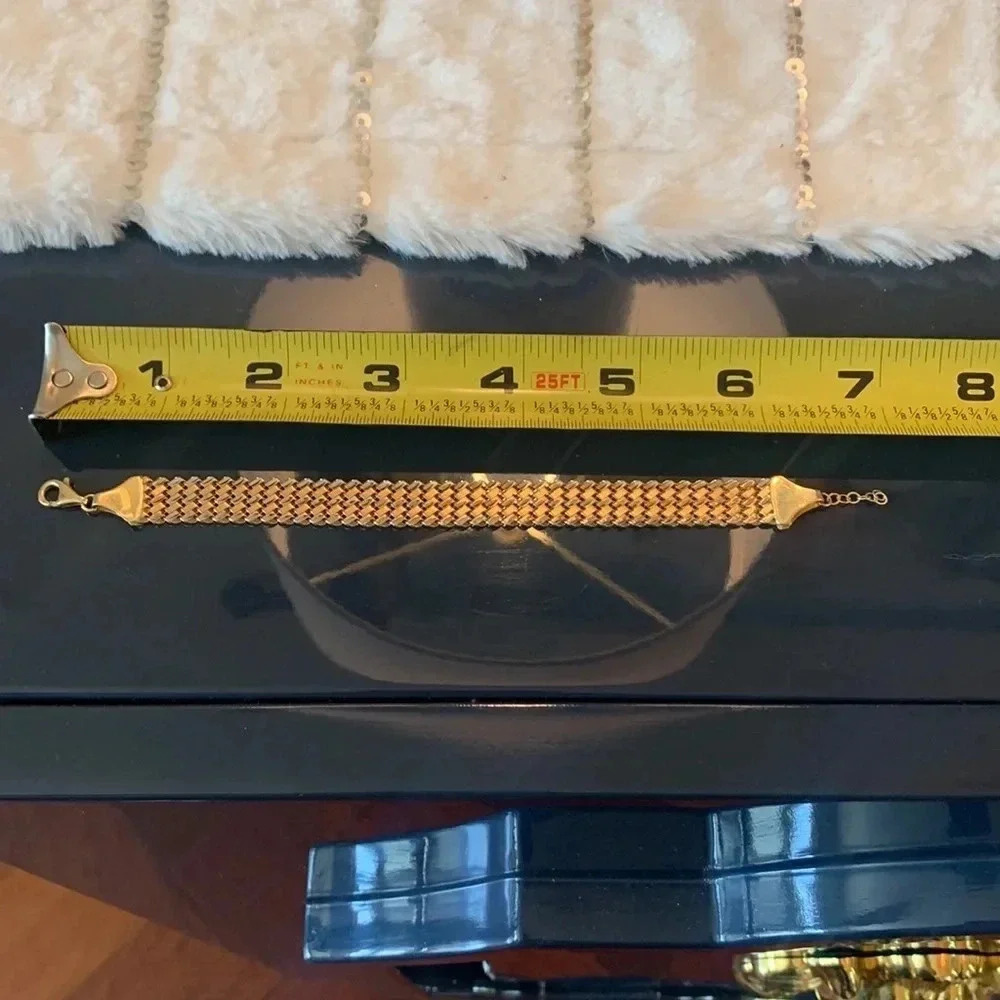 Rare find bracelet 750 Italy gold 18 karat gold double face 16 grams